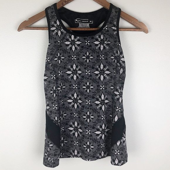 $10 CLEARANCE! Tek Gear Printed Shelf Bra Racerback Tank - Picture 3 of 5